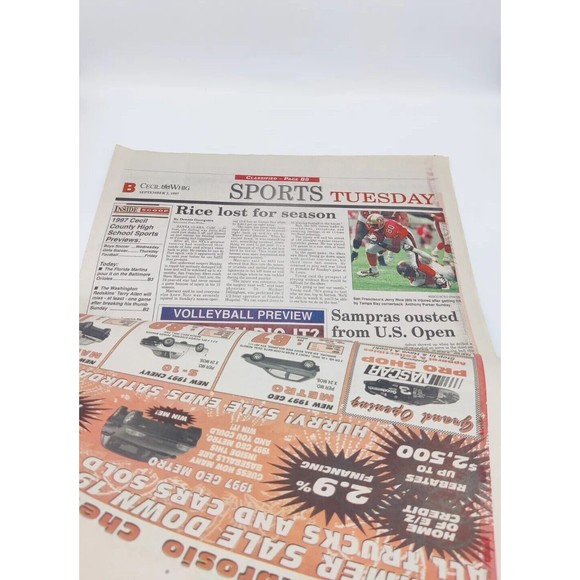 Vintage Tuesday September 2nd 1997 Newspaper Death Of Diana CECIL WHIG Maryland - Picture 7 of 7